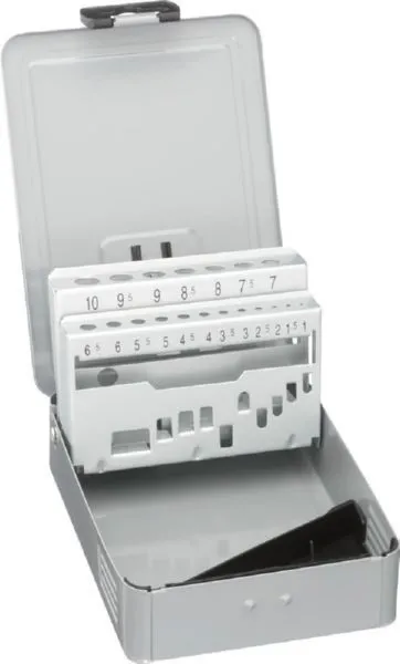 Fortis Metallkassette für 19 Bohrer 1 bis 10 mm