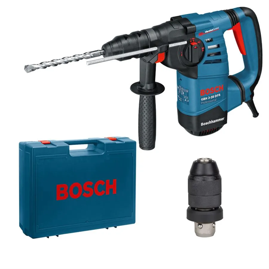 BOSCH Bohrhammer GBH 3-28 DFR mit SDS-plus Handwerkerkoffer 061124A000