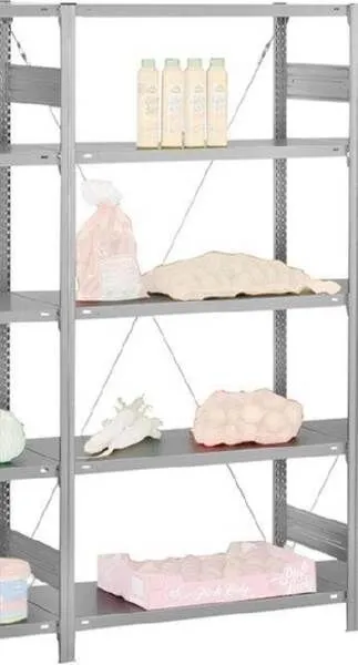 Hofe Grundregal Edelstahl mit 5 Böden 2000 x 300 x 1000 mm