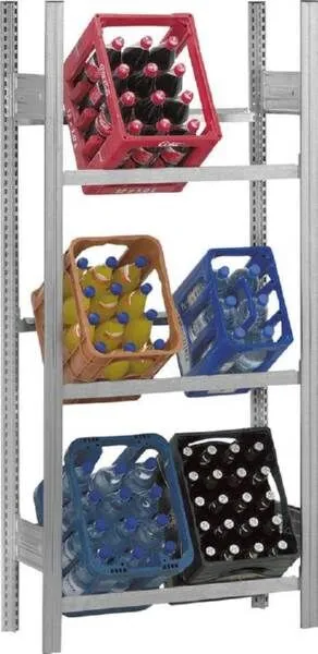 Hofe Grundregal für Getränkekisten 1750 x 335 x 810 mm RAL 7035