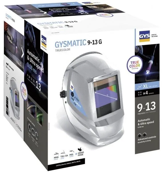 GYS GYSMATIC 9/13G Schutzhelm für E-Hand-, MIG/MAG- und WIG-Schweißarbeiten