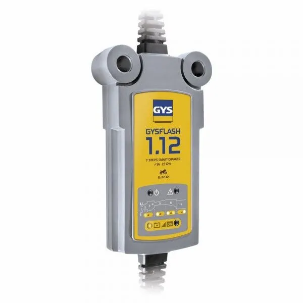 Gys Ladegerät GYSFLASH 1.12 für Motorrad Rasenmäher Kart Jet Ski