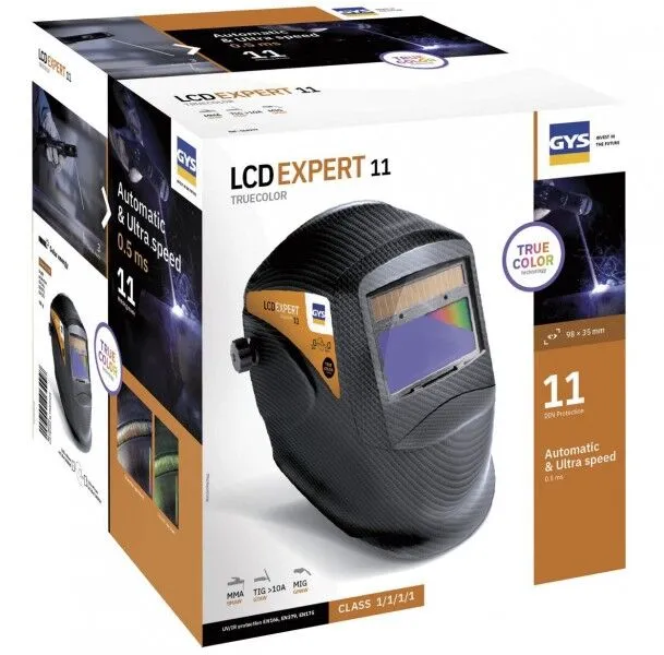 GYS LCD EXPERT 11 CARBON Schutzhelm Schutz bei E-Hand-MIG/MAG-WIG-Schweißarbeiten