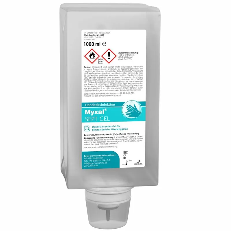 Händedesinfektionsmittel MYXAL SEPT Gel 1-L-Varioflasche