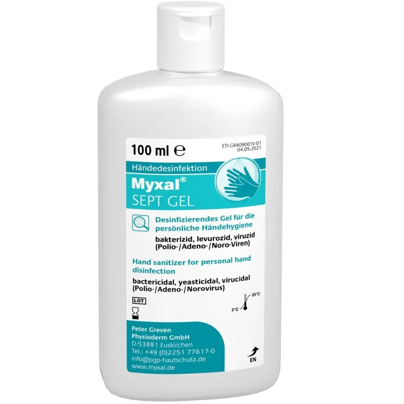 Händedesinfektionsmittel MYXAL SEPT Gel 100-ml-Flasche