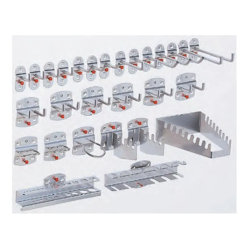 Hakensortiment 28-teilig für Lochplatten