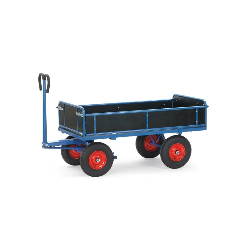 Handpritschenwagen mit Bordwänden Luftbereift - Ladefläche: 1200 x 800mm - Tragkraft: 1000kg