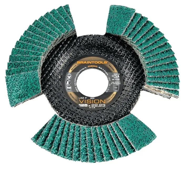 Fächerscheibe LSZ F VISION D.125mm K.40 kon.INOX ZK RHODIUS VE: 10St.