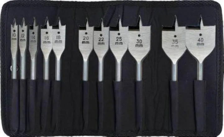 Heller Flachfräsbohrersatz Quickbit 11 Teile in Rolltasche