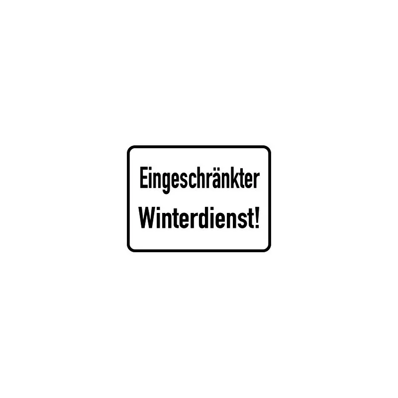 Hinweisschild Eingeschränkter Winterdienst Aluminium 300x400 mm