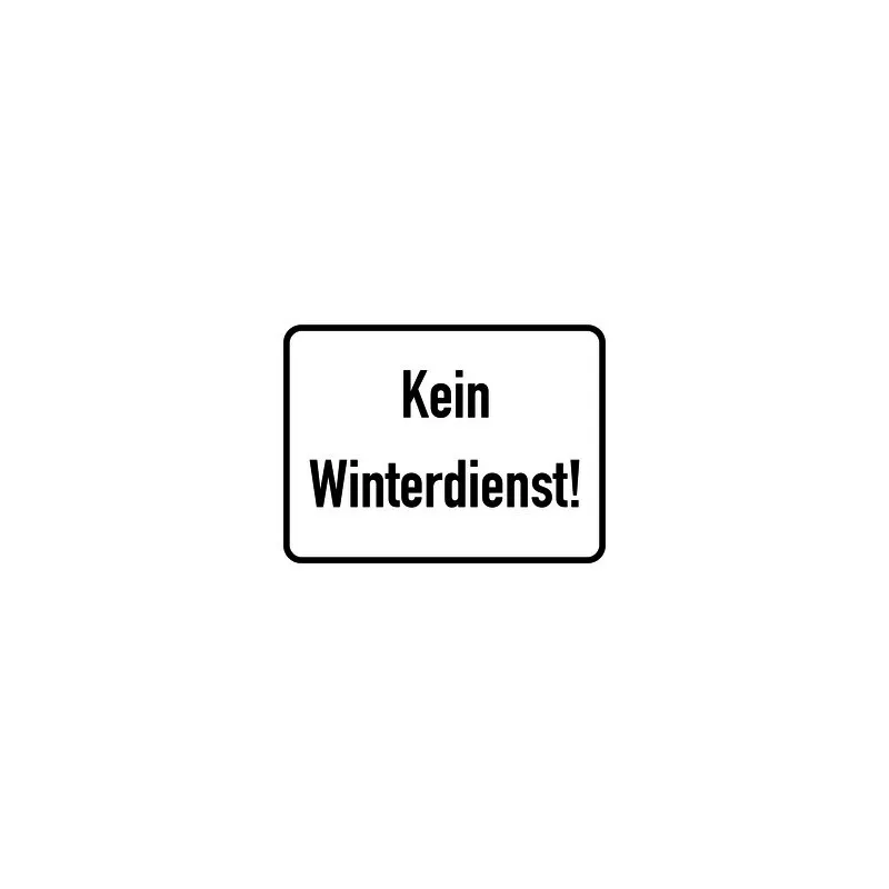 Hinweisschild Kein Winterdienst Aluminium 300x400 mm
