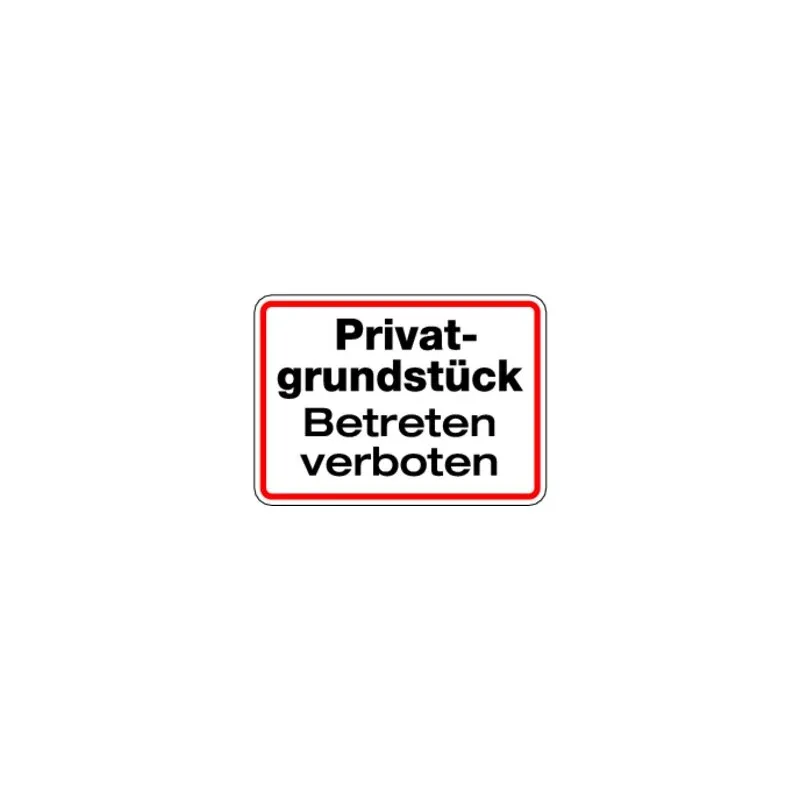 Hinweisschild Privatweg Betreten verboten Aluminium 180x250 mm