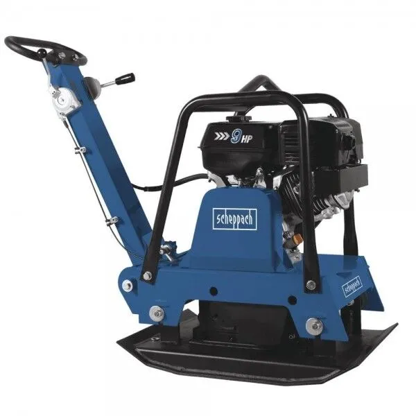 SCHEPPACH Rüttelplatte HP3000S inkl. Fahrvorrichtung und Gummiplatte 9PS