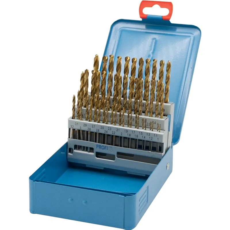 HSS-Spiralbohrer-Set Tin - 1.0 - 5.9 x 0.1 mm 50 tlg.