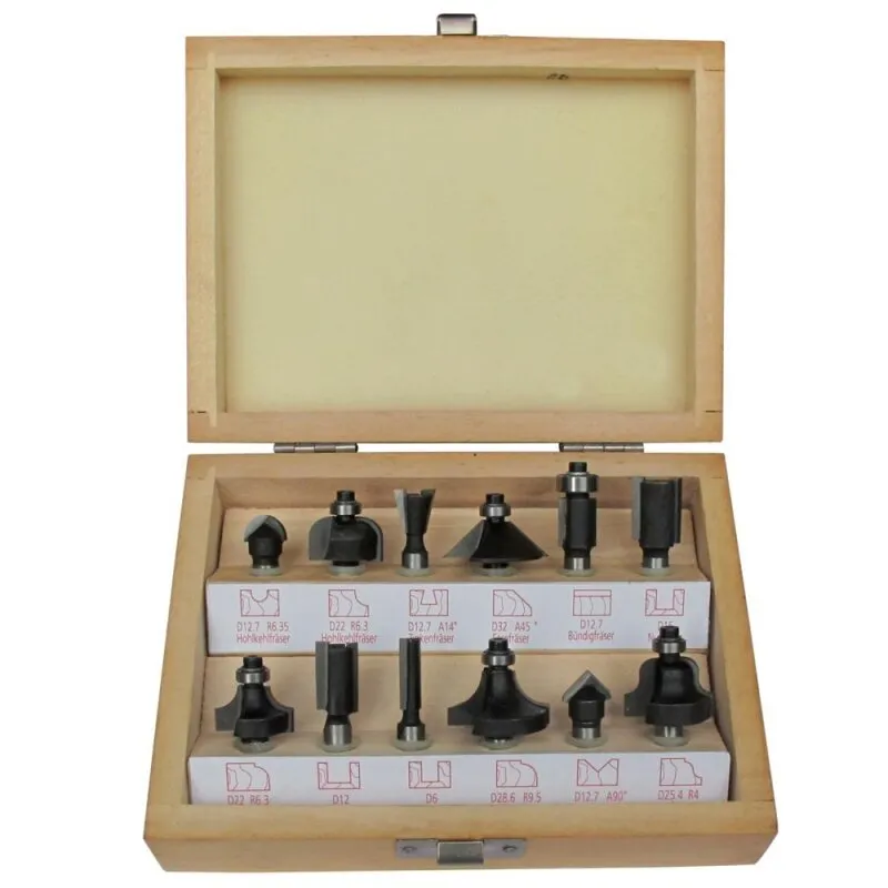 HW-Fräser-Satz 12tlg. Schaft-Ø 8 mm