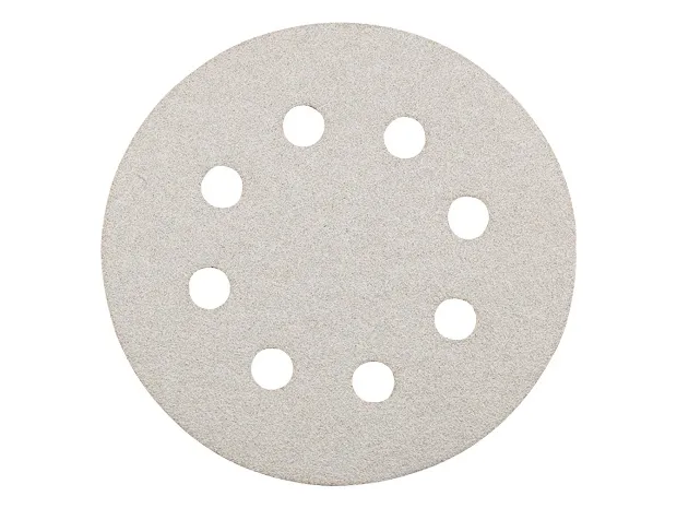 INDASA RHYNOGRIP WHITE LINE Klett-Schleifscheiben Ø 125mm, 8 Loch, P40 - P600, 50 Stück