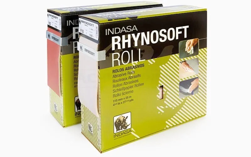 INDASA RHYNOSOFT Schleifpapier-Softrolle 115mm x 25m, P80 - P2000