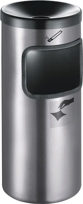 Sicherheitswandascher Ø180xH410mm neusilber m.Kippvorrichtung TKG