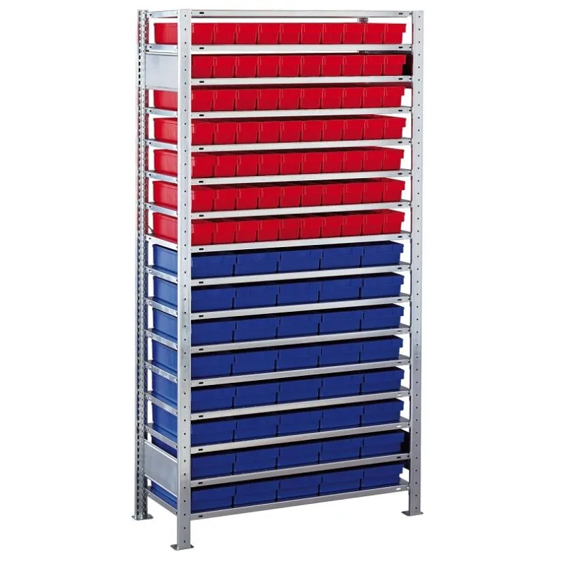 Kleinteileregal-Set 2 2000 x 1000 x 400mm Grundregal - inkl. 110 Regalkästen