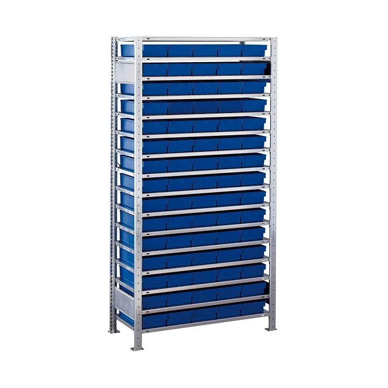 Kleinteileregal-Set 3 2000 x 1000 x 400mm Grundregal - inkl. 75 Regalkästen