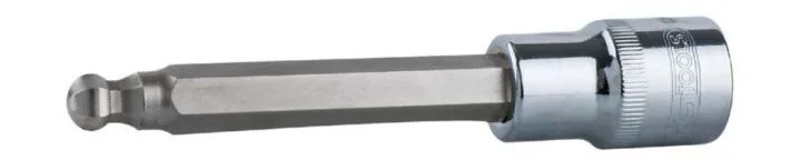 KS Tools 1/2 Zoll CHROMEplus Bit-Stecknuss Innensechskant Kugelkopf lang 17 mm