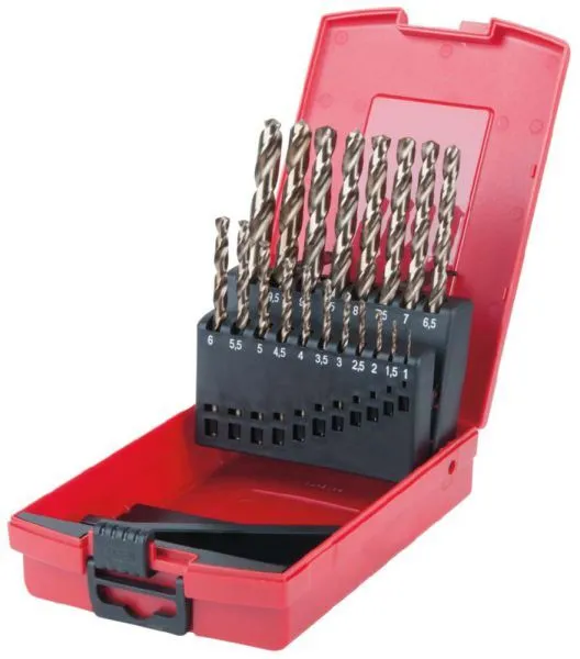 KS Tools Spiralbohrersatz HSS-G Co5 in Kunststoffkassette 19 Teile