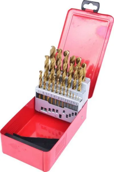 KS Tools Spiralbohrersatz HSS TiN in Stahlblechkassette 25 Teile