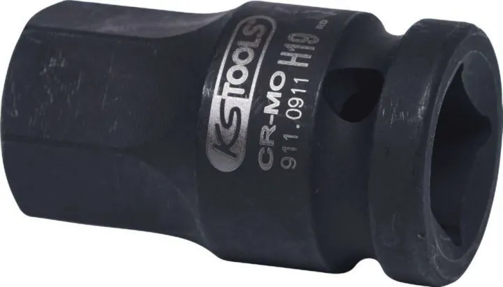 KS Tools 1/2 Zoll Kraft-Bit-Stecknuss Innensechskant kurz 19 mm