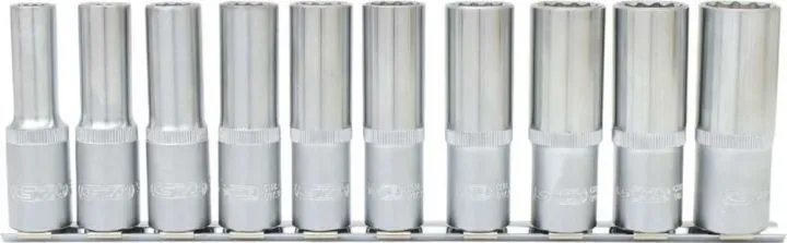 KS Tools 1/2 Zoll 12-kant-Stecknuss-Satz lang 10 Teile