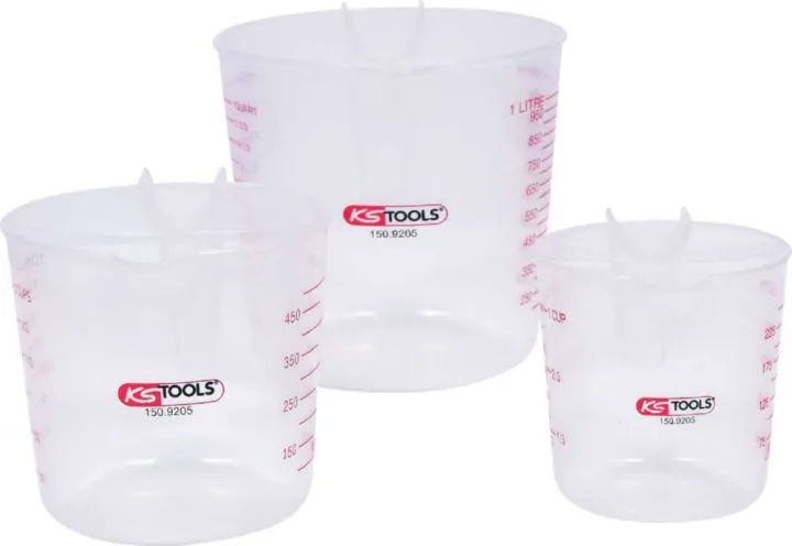 KS Tools Messbecher Satz 3 teilig