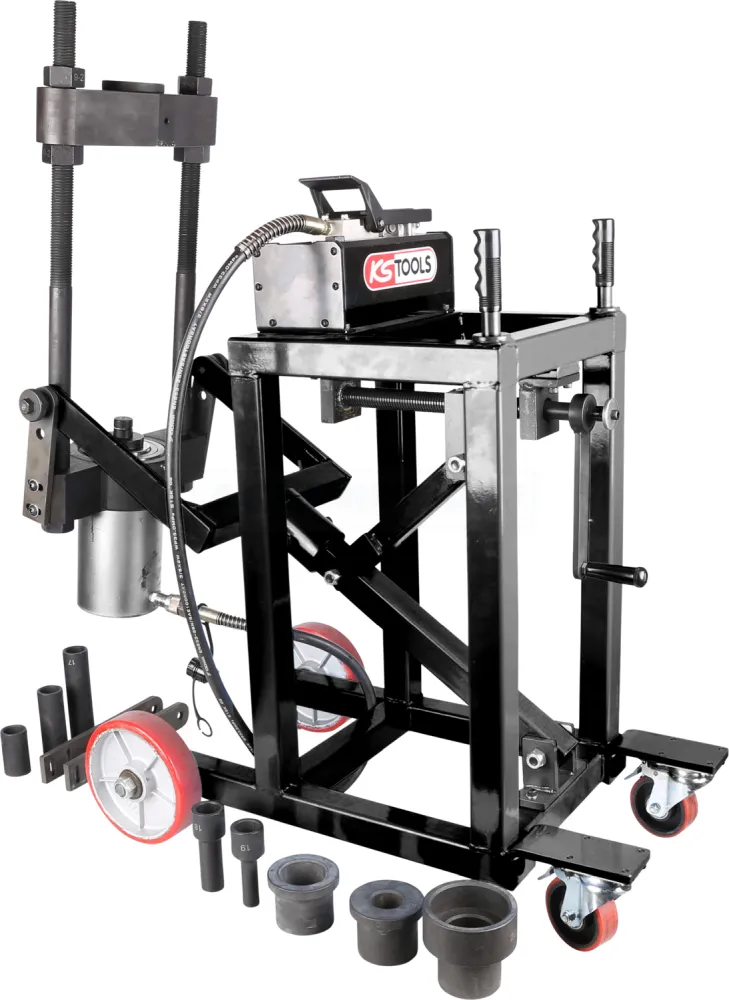 KS Tools Achsschenkelbolzen-Presse, 75t, mit Hülsen-Satz, 29-tlg. - 460.3620