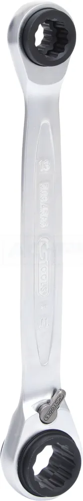 KS Tools 4 in 1 GEARplus umschaltbar Doppel-Ratschenringschlüssel, 10x13x17x19mm - 503.4565