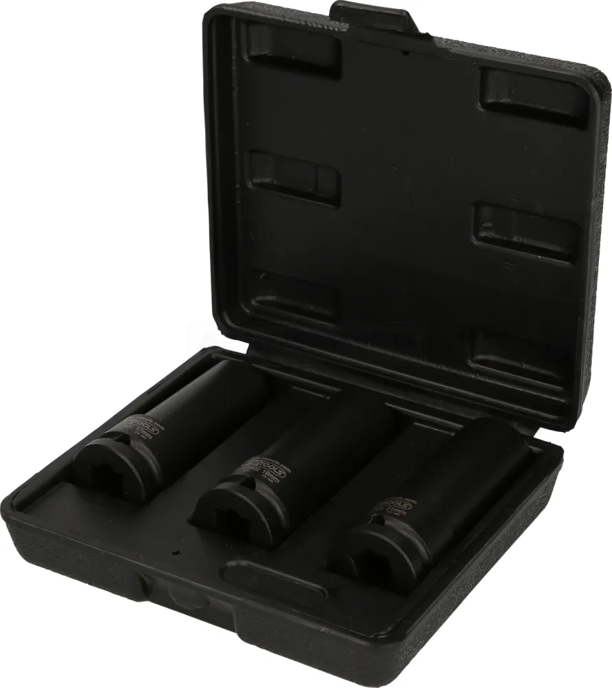 KS Tools 1/2" Spezial-Kraft-Stecknuss-Satz für geschraubte Spurplatten, 3-tlg. - 515.0605