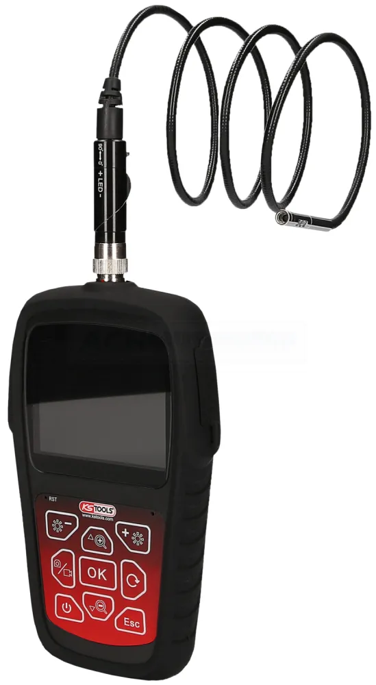 KS Tools HD-Videoskop-Satz mit Ø 6,0 mm 0° und 90° HD Frontkamera-Sonde, umschaltbar, 5-tlg. - 550.7500