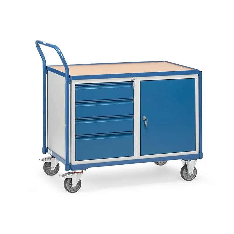 Leichter Werkstattwagen mit 4Schubladen und 1 Tür