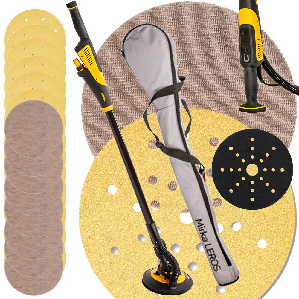 MIRKA LEROS Langhalsschleifer MIW9502022BA + 35x MIRKA GOLD + 35x ABRANET 225mm