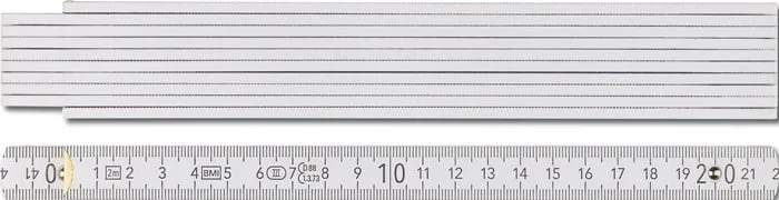 Gliedermaßstab 9072 L.2m B.16mm mm/cm EG III Buche weiß BMI