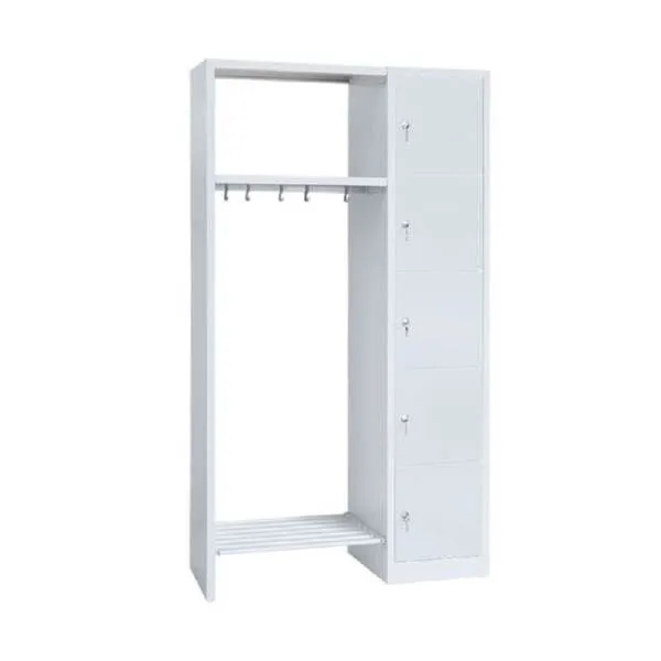 Lüllmann Garderobe 1 Abteil rechts 5 Fächer 1800 x 1115 x 500 mm in lichtgrau