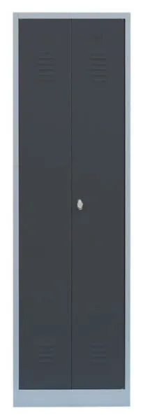 Lüllmann Mehrzweckspind 2 Abteile 1800 x 500 x 500 mm lichtgrau anthrazit