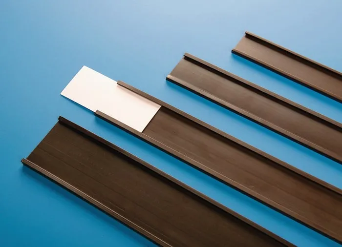 Papieretikett B.37mm m.Klarsichtfolie f.magnetisches C-Profil B.40mm MAGNETOPLAN