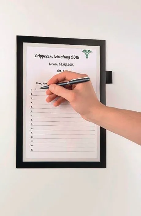 Magnetrahmen DIN A4 schwarz selbstklebend,Front offen 1St./Btl.DURABLE