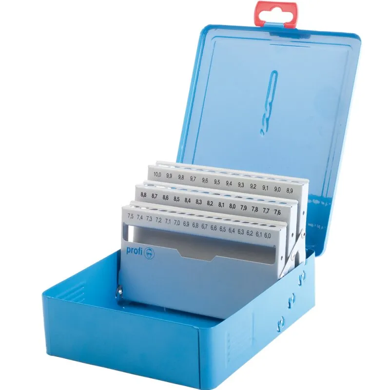 Metall Kassette leer für 6,0 - 10,0 mm 0,1 mm steigend