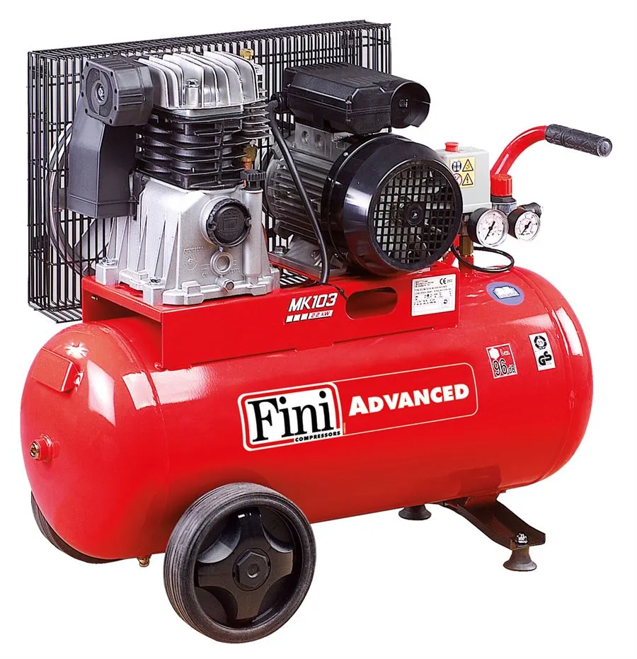 FINI Kolbenkompressor MK 103-50-3 fahrbar 2,2 kW 50l Kesselvolumen 400V