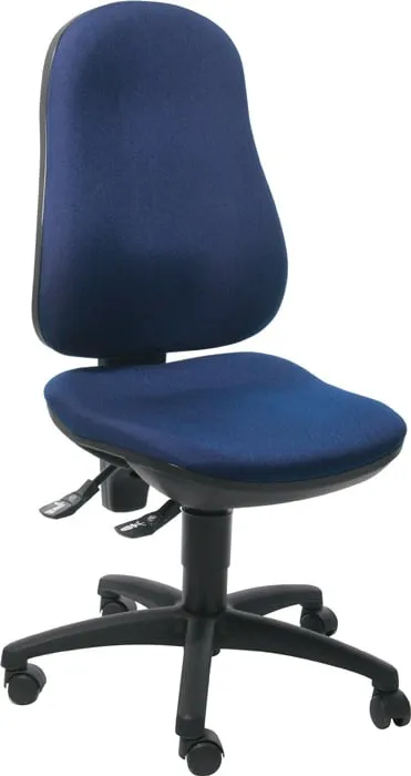 Bürodrehstuhl m.Permanentkontakt blau 420-550mm Trgf.110kg TOPSTAR