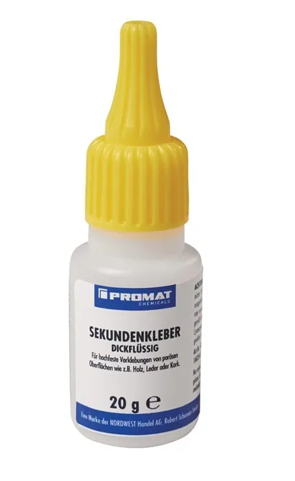 Sekundenkleber dickflüssig 20g farblos Flasche PROMAT CHEMICALS VE: 10St.