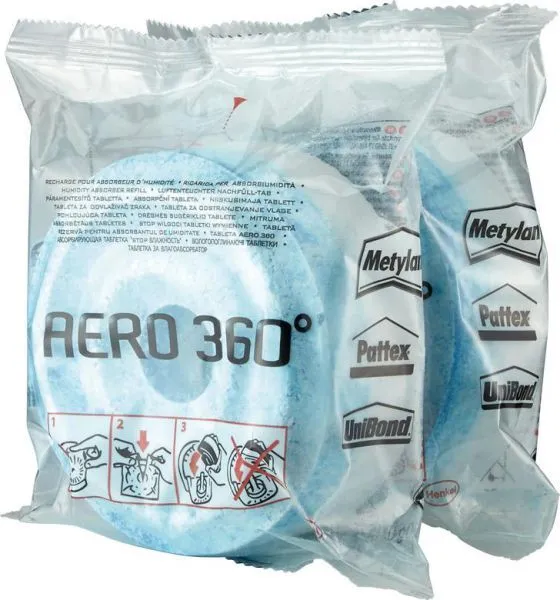 Pattex Nachfülltab für Entfeuchter AERO 360 2x 450g (Inhalt: 0.9 kg - 14.14 € / 1 kg)