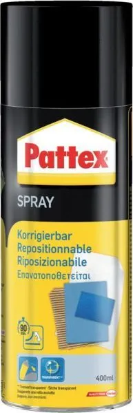 Pattex Sprühkleber Power Spray korrigierbar 400ml (Inhalt: 0.4 Liter - 46.13 € / 1 Liter)