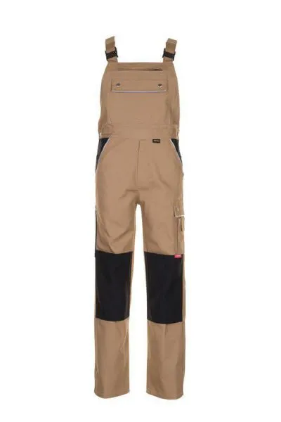 Planam Canvas 320 Arbeitskleidung Latzhose khaki schwarz Größe 62
