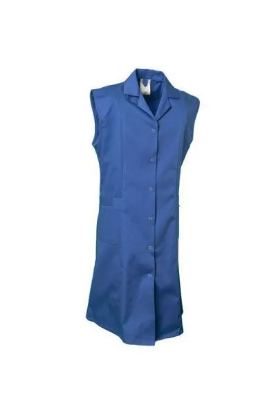 Planam Damen Arbeitsmantel Mischgewebe ohne Arm kornblau 44