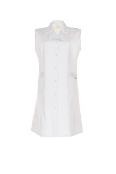 Planam Damen Arbeitsmantel Mischgewebe ohne Arm reinweiß 50